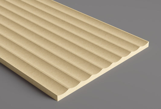 1" Scallop with 1/8" Ridge Plank