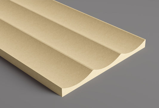 3" Scallop with 1/8" Ridge