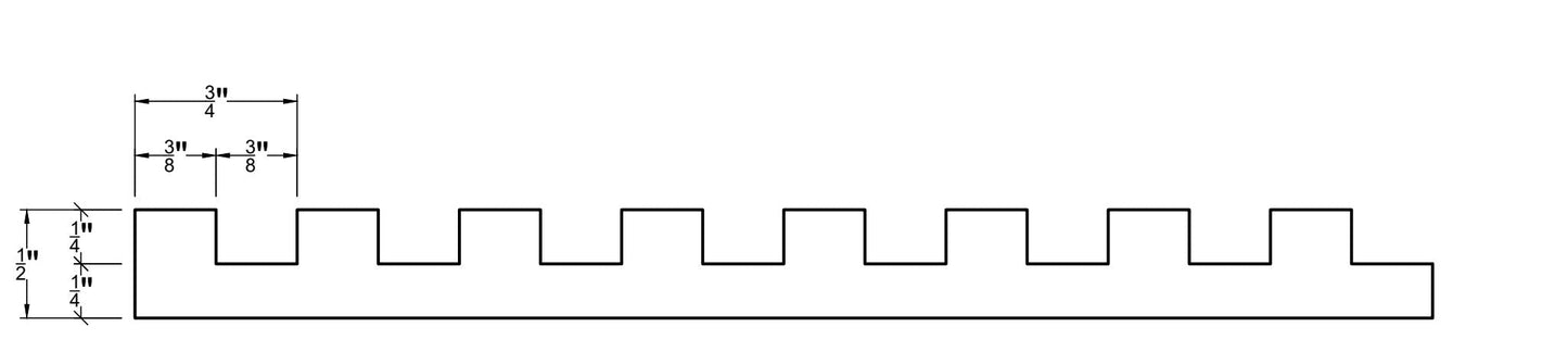 3/8" Groove with 3/8" Ridge Plank
