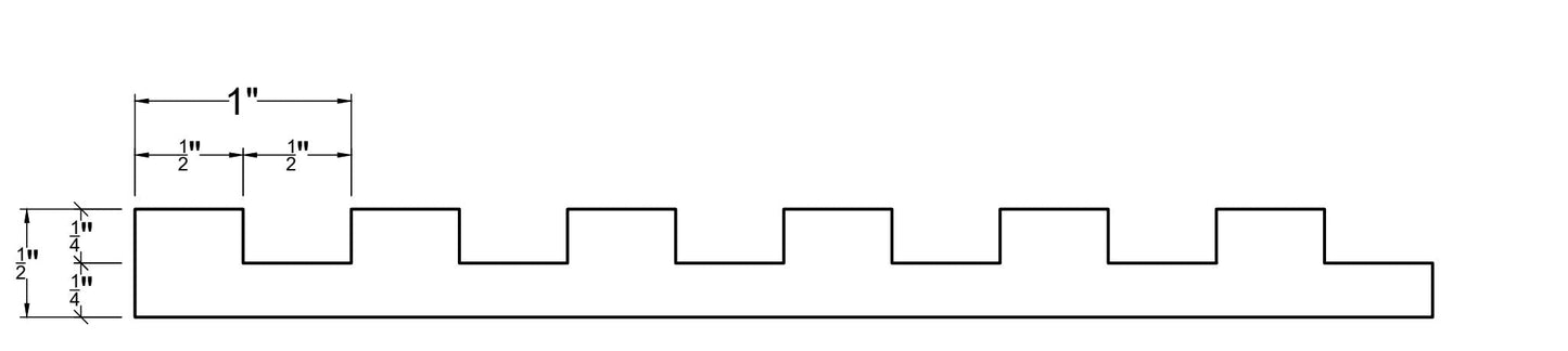 1/2" Groove with  1/2"  Ridge Plank