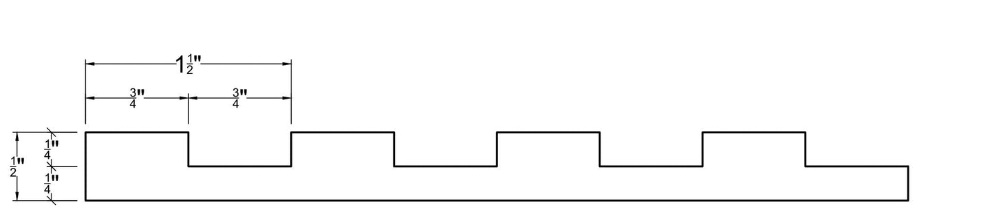 3/4" Groove with  3/4" Ridge Plank