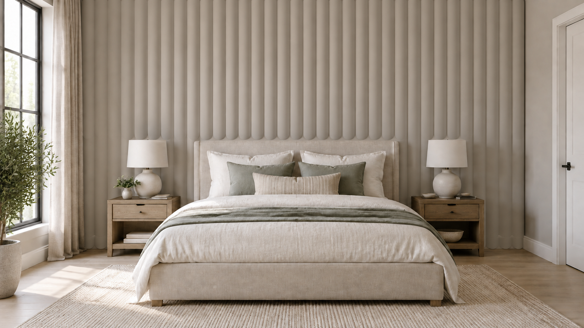 Demo after photo: scalloped panels