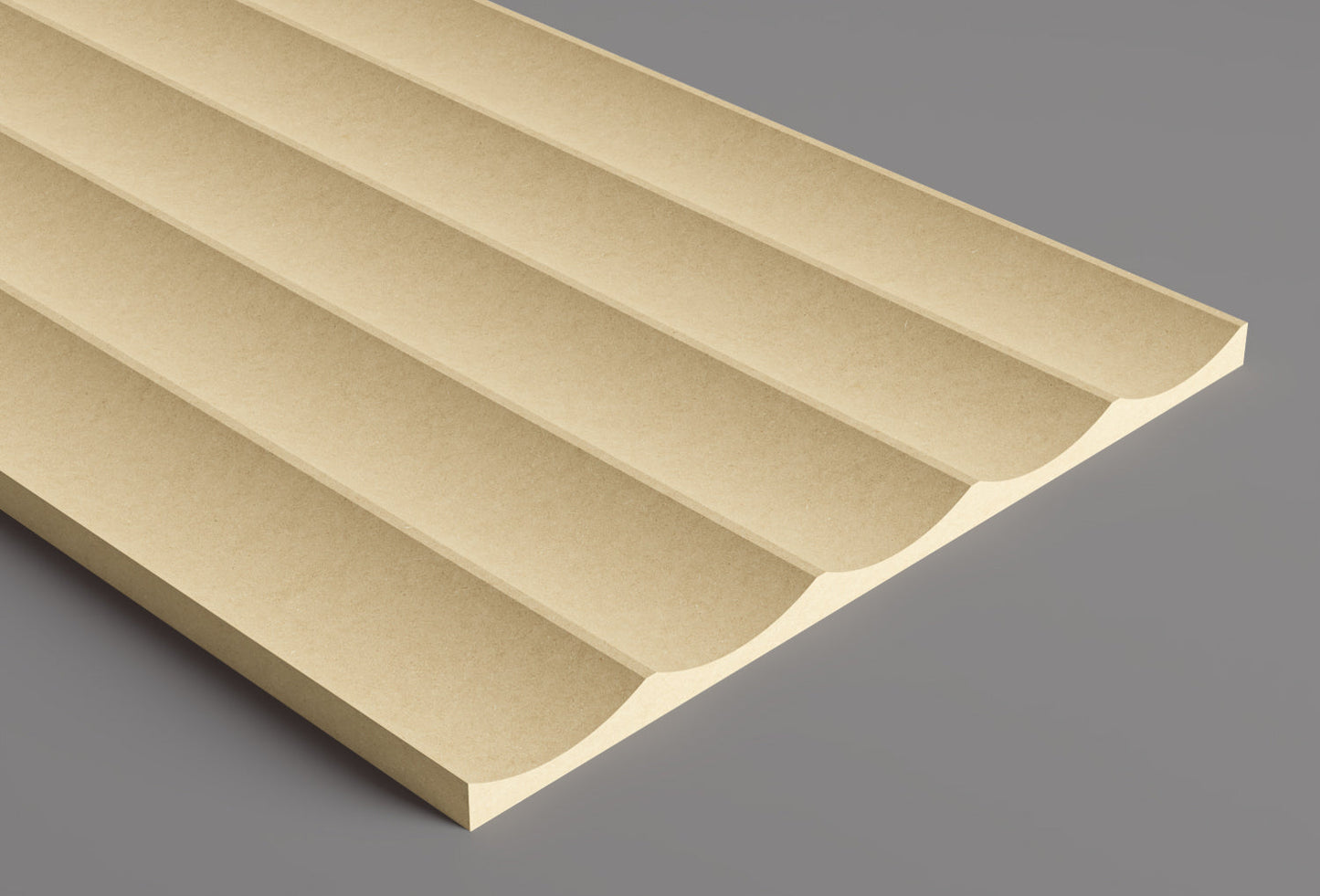 2" Scallop with 1/8" Ridge Plank
