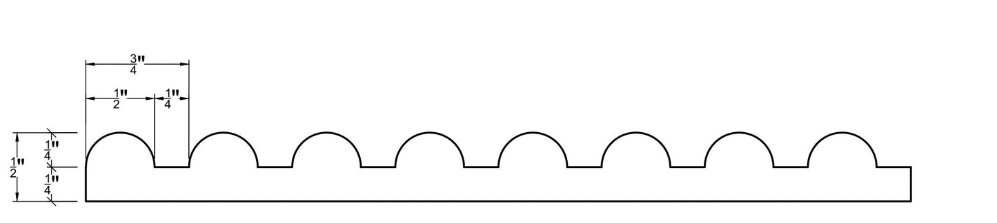 1/2" Reed with 1/4 " Flat Plank